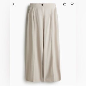 H&M Wide-Leg Linen Blend Pants